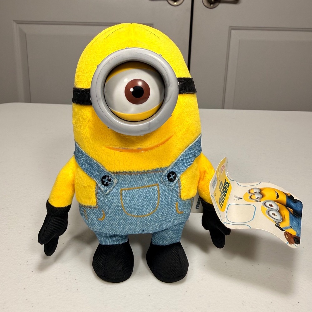 Minions Stuart Plush Thinkway Toys Movie Exclusive One Eye NWT 6"